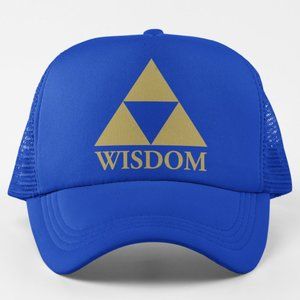 NEW Legend of Zelda Triforce Wisdom Foam Trucker Mesh Snapback ROYAL
